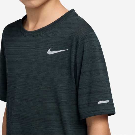 Nike Dri-Fit Miler Big Kids' (Boys') Training Top Seaweed Дрехи за бягане