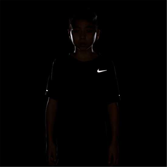 Nike Dri-Fit Miler Big Kids' (Boys') Training Top Seaweed Дрехи за бягане