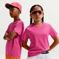 Nike Dri-Fit Miler Big Kids' (Boys') Training Top Rush pink 