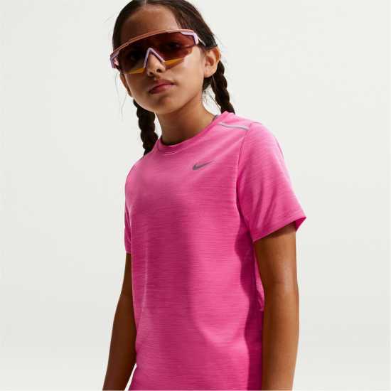 Nike Dri-Fit Miler Big Kids' (Boys') Training Top Rush pink 