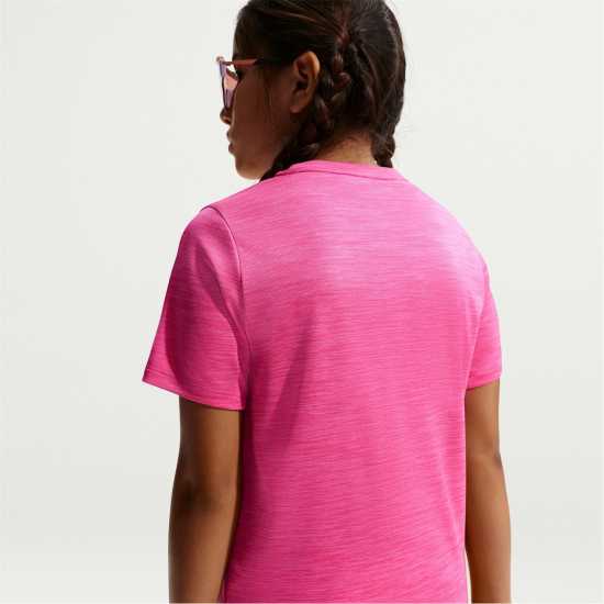 Nike Dri-Fit Miler Big Kids' (Boys') Training Top Rush pink 