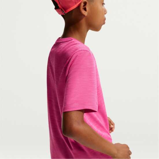 Nike Dri-Fit Miler Big Kids' (Boys') Training Top Rush pink 