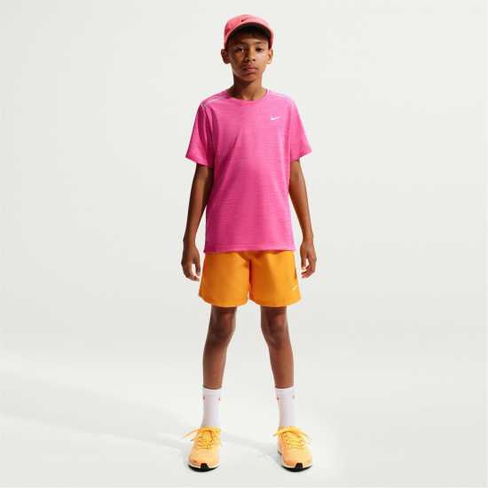 Nike Dri-Fit Miler Big Kids' (Boys') Training Top Rush pink 