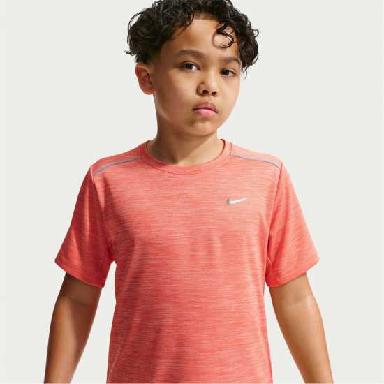 Nike Dri-Fit Miler Big Kids' (Boys') Training Top Turf Orange 