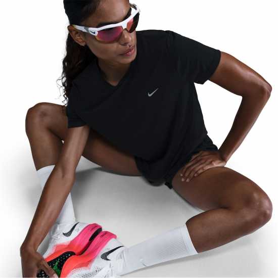 Nike Tempo Women's Dri-FIT Short-Sleeve Running Top Черно Атлетика