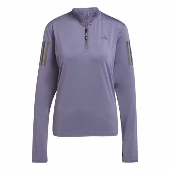 Adidas Дамско Горнище За Бягане The Run Half-Zip Running Top Womens violet Дамски горнища с цип