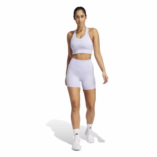 Adidas The Run Short Leggings Womens Виолетов оттенък Дамски клинове за фитнес
