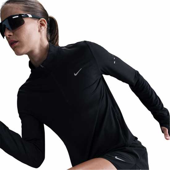 Nike Swift Women's 1/4-Zip Running Top Черно Атлетика