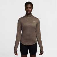 Nike Swift Women's 1/4-Zip Running Top Кафяво минк Атлетика