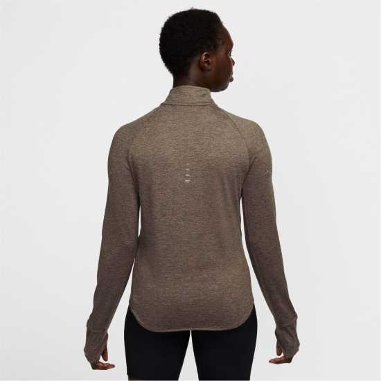 Nike Swift Women's 1/4-Zip Running Top Кафяво минк Атлетика