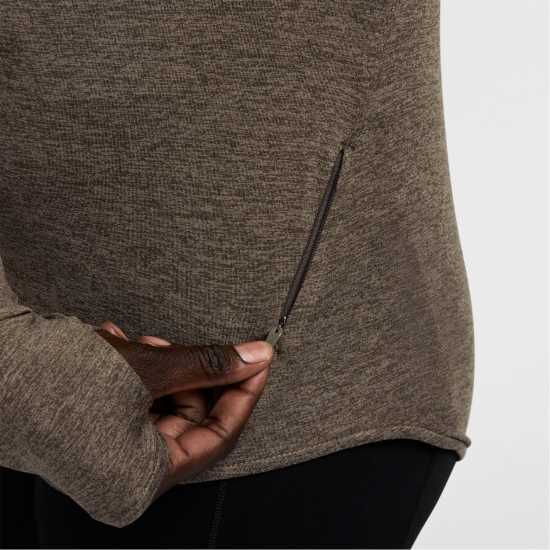 Nike Swift Women's 1/4-Zip Running Top Кафяво минк Атлетика