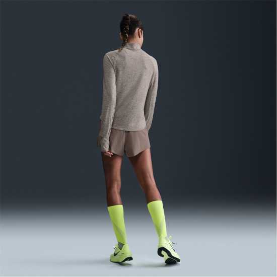 Nike Swift Women's 1/4-Zip Running Top Кафяво минк Атлетика