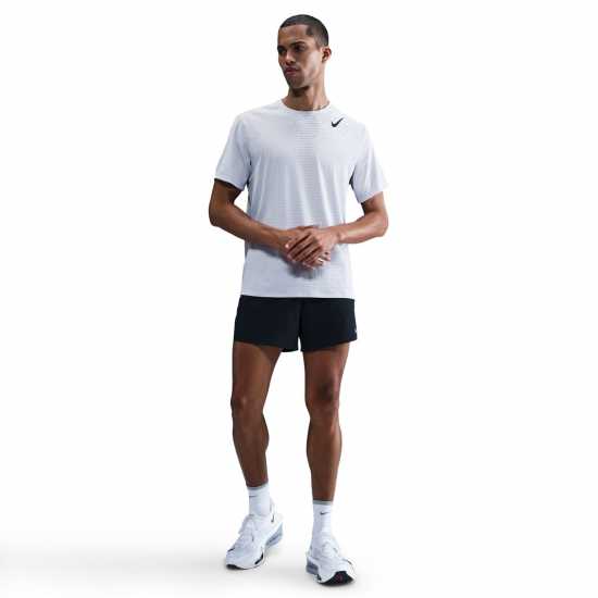 Nike Мъжка Тениска Къс Ръкав Aeroswift Short Sleeve Top Mens Ghost Blue Атлетика