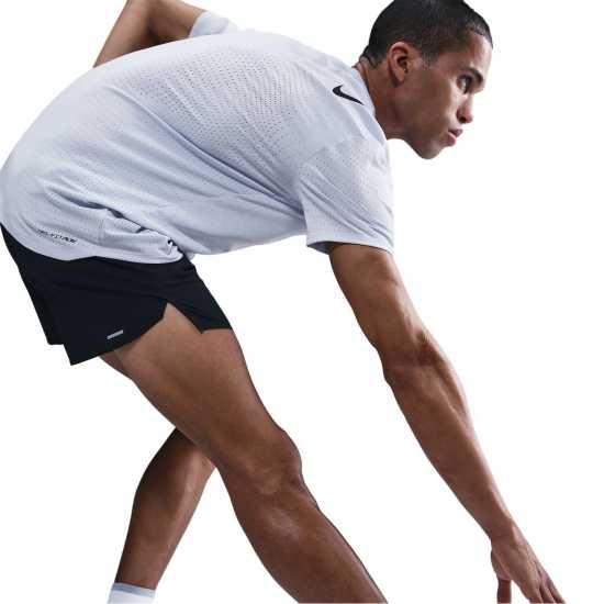 Nike Мъжка Тениска Къс Ръкав Aeroswift Short Sleeve Top Mens Ghost Blue Атлетика