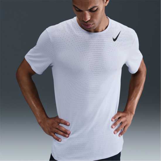 Nike Мъжка Тениска Къс Ръкав Aeroswift Short Sleeve Top Mens Ghost Blue Атлетика