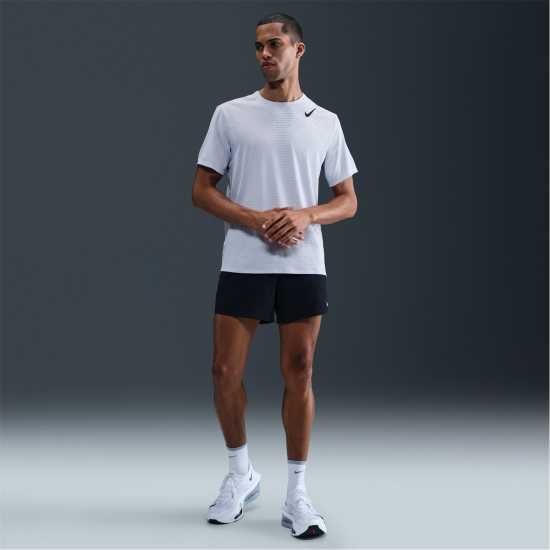 Nike Мъжка Тениска Къс Ръкав Aeroswift Short Sleeve Top Mens Ghost Blue Атлетика
