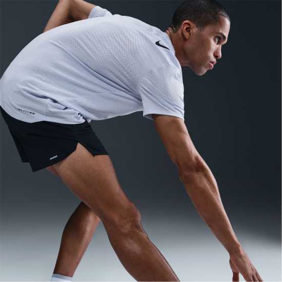 Nike Мъжка Тениска Къс Ръкав Aeroswift Short Sleeve Top Mens Ghost Blue Атлетика