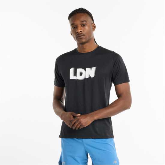Мъжко Горнище За Бягане New Balance Balance Ldn Marathon Running Top Mens  Атлетика