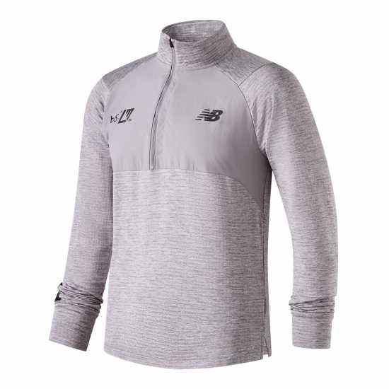 New Balance Heat Grid Long-Sleeve Performance Running Top Сиво/Черно 