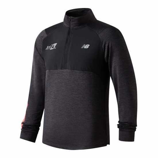 New Balance Heat Grid Long-Sleeve Performance Running Top Черен Графика 