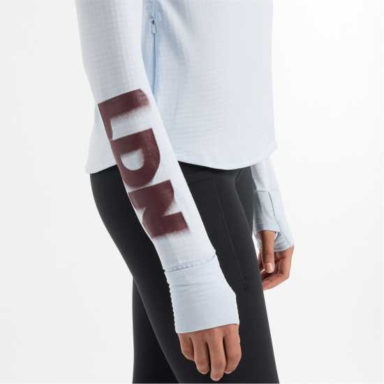 Дамско Горнище За Бягане New Balance Balance Heat Grid Half Zip Running Top Womens Светло синьо Атлетика