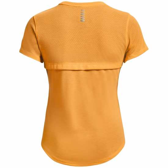 Дамска Блуза Къси Ръкави Under Armour Streaker Short Sleeve T Shirt Ladies Orange Атлетика