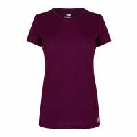 New Balance Дамска Тениска За Бягане Running T Shirt Ladies Currant Атлетика