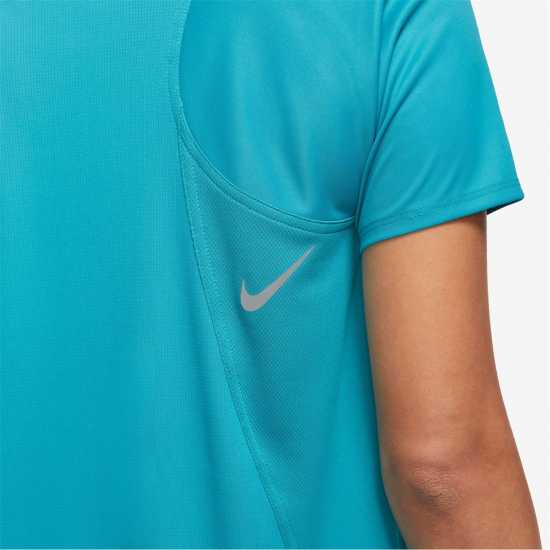 Nike Dri-Fit Short Sleeve Race Top Ladies Rapid Teal Атлетика