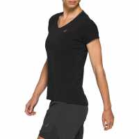 Asics Тениска V Neck Short Sleeve T Shirt Womens  Дамски тениски и фланелки