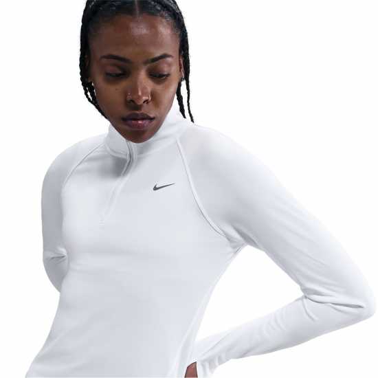 Nike Pacer Women's Long-Sleeve 1/2-Zip Running Top White/Silv Nike Pacer Women's Long-Sleeve 1/2-Zip Running Top White/Silv