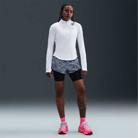 Nike Pacer Women's Long-Sleeve 1/2-Zip Running Top White/Silv Nike Pacer Women's Long-Sleeve 1/2-Zip Running Top White/Silv