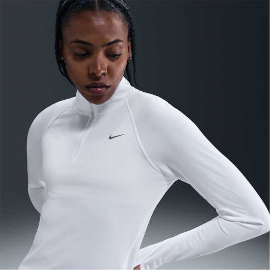 Nike Pacer Women's Long-Sleeve 1/2-Zip Running Top White/Silv Nike Pacer Women's Long-Sleeve 1/2-Zip Running Top White/Silv