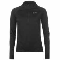 Nike Pacer Women's Long-Sleeve 1/2-Zip Running Top Black Дамски тениски и фланелки