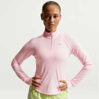 Nike Pacer Women's Long-Sleeve 1/2-Zip Running Top Pink Foam 