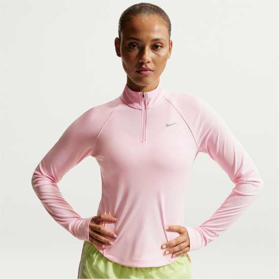 Nike Pacer Women's Long-Sleeve 1/2-Zip Running Top Pink Foam Nike Pacer Women's Long-Sleeve 1/2-Zip Running Top Pink Foam