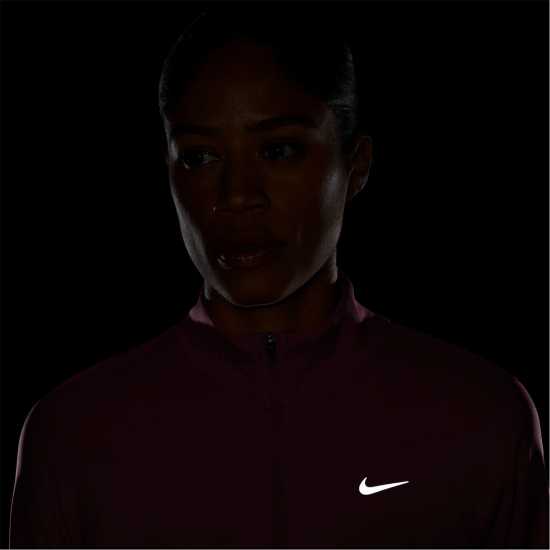Nike Pacer Women's Long-Sleeve 1/2-Zip Running Top Ръсъм Роза 