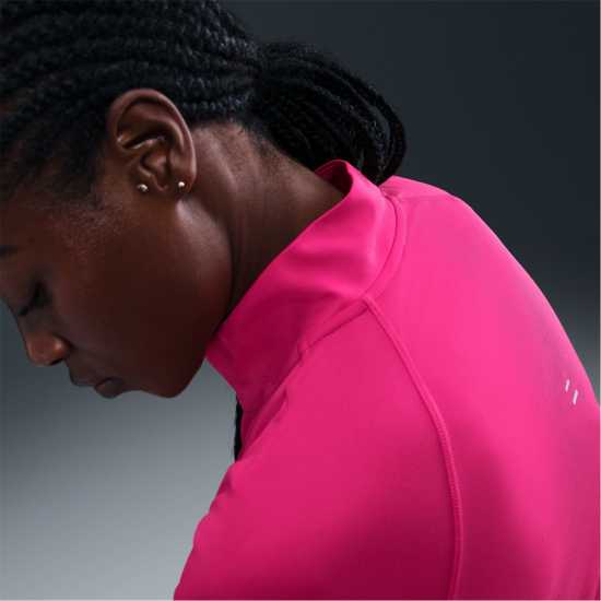 Nike Pacer Women's Long-Sleeve 1/2-Zip Running Top Ръсъм Роза 