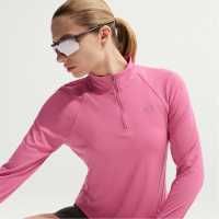Nike Pacer Women's Long-Sleeve 1/2-Zip Running Top Peony 