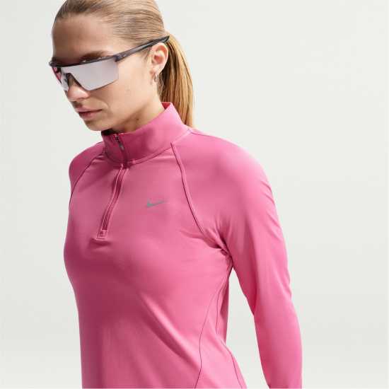 Nike Pacer Women's Long-Sleeve 1/2-Zip Running Top Peony 