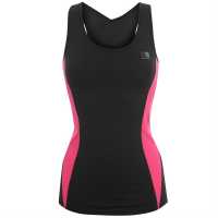 Karrimor Longline Sports Vest Black/Pink Дамски тениски и фланелки