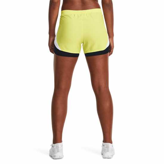 Under Armour Fly By 2.0 2N1 Short Lime Yellow Дамски клинове за фитнес