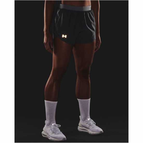 Under Armour Armour Ua Fly-By 2-In-1 Shorts Women's Стомана Пълна Хизер Under Armour Armour Ua Fly-By 2-In-1 Shorts Women's Стомана Пълна Хизер