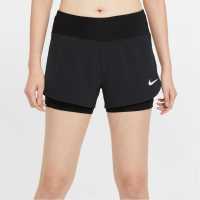 Nike Eclipse Women's 2-In-1 Running Shorts Black Дамски клинове за фитнес