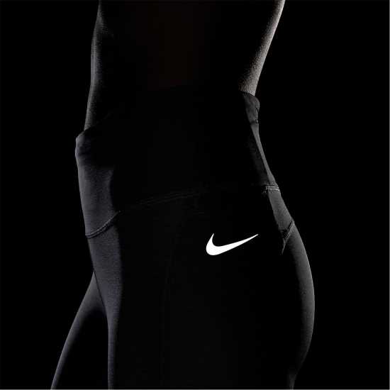 Nike Crop Running Leggings Smk Gry/Rf Silv Дамски клинове за фитнес