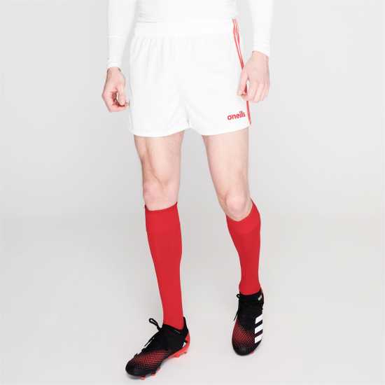 Oneills Mourne Shorts Senior White/Red Мъжки къси панталони
