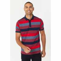 Pierre Cardin Cardin Stripe Polo Navy/Grey/Red Мъжки тениски с яка