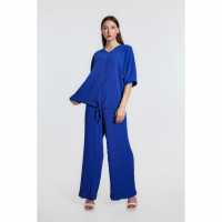 Be You Tie Front Top And Trouser Co-Ord Set Navy Мъжки къси панталони