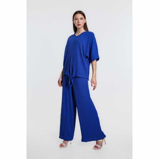 Be You Tie Front Top And Trouser Co-Ord Set Navy Мъжки къси панталони