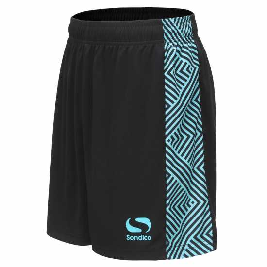 Sondico Мъжки Футболни Гащета Core Football Shorts Mens Black/Teal Мъжки къси панталони