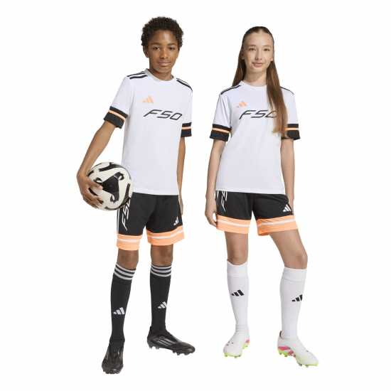 Adidas Дамски Къси Шорти За Тренировка F50 Training Shorts Juniors Черно/Оранжево Adidas Дамски Къси Шорти За Тренировка F50 Training Shorts Juniors Черно/Оранжево